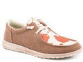 Roper Womens Hang Loose Tan Canvas Cow Hair - Brown-21-1793-3080BR
