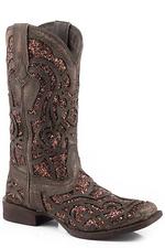 Roper Womens Mercedes Brown Glitter - Brown-21-914-2911BR