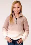 Roper Kids 1/4 Zippolar Fuzzy Fleece Ombr - Pink-298-250-6171PI