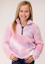 Roper Kids 1/4 Zippolar Fuzzy Fleece Pur - Purple-298-250-6173PU