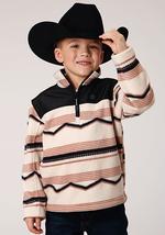 Roper Kids 1/4 Zip Polar Fleece - White-397-692-6168WH