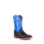 Ferrini Boots Kids Stampede Blk/Blu Stoe-70493-13