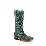 Ferrini Boots Horseshoe Turq S-Toe-83093-50