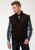 Roper Mens Hi Tech Fleece Concary Vest - Blue-97-789-524BL