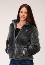 Roper Womens Polar Fleece Zipper - Grey-98-250-6153GY