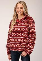 Roper Womens Polar Fleece Berry Aztec - Wine-98-250-6165WI