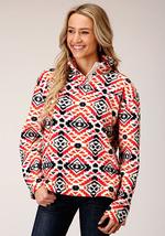 Roper Womens Polar Fleece Aztec Pi/Or - Grey-98-250-6166GY