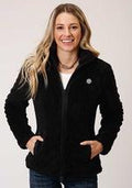 Roper Womens 2 Sided Fuzzy Fleece Jacket - Blue-98-250-7123BL