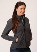 Roper Womens Soft Shell with Fleece Jacket - Grey-98-780-6003GY