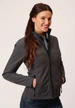 Roper Womens Soft Shell with Fleece Jacket - Grey-98-780-6003GY