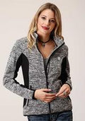 Roper Womens Sweater Knit Zip Frt Jckt - Grey-98-794-6124GY