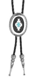 Western Express Inc Bolo-Aztec W Tuquoise Inlay-BT-257