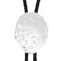 Western Express Inc Bolo- Silver Scalloped Oval-BT-528