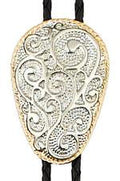 Western Express Inc Bolo-Silverscrolled Bolo Gold-BT-8912