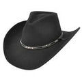 Bailey Buckhorn Wool Felt Western Hat Black-BUCKHORN-BLK