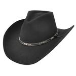 Bailey Buckhorn Wool Felt Western Hat Black-BUCKHORN-BLK