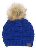 Girlie Girl Originals Cc Beanie W/Faux Fur Pom - Roy-HAT43-ROY