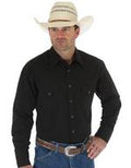 Wrangler Mens Solid Black Shirt-71105BK