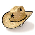 Western Express Kids Straw W/Star Black-JJ-5BLK