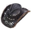 Western Express Straw-Black Lancaster Frayed-LIN-83