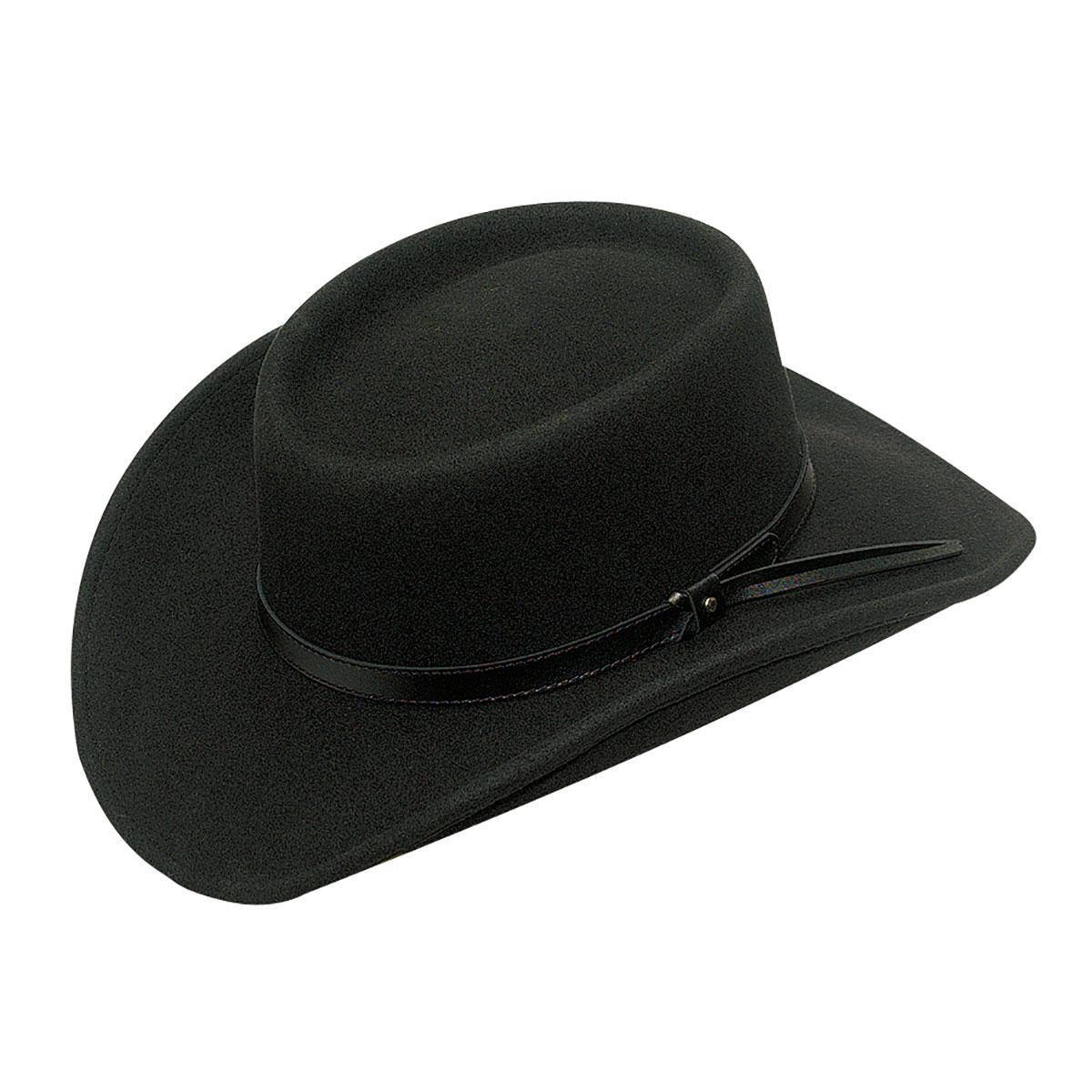 M and F Western Twister Gambler Crushable Black - Mens