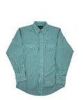 Wrangler Mens Western Shirt Blue-75809BL