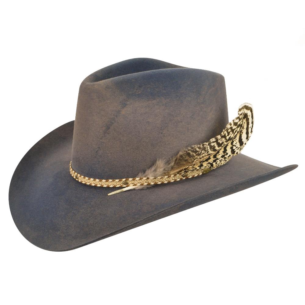 Bailey Lucius New Slate and Mole Swirl Wool Felt Western Cowboy Hat-W16RDA-SLT