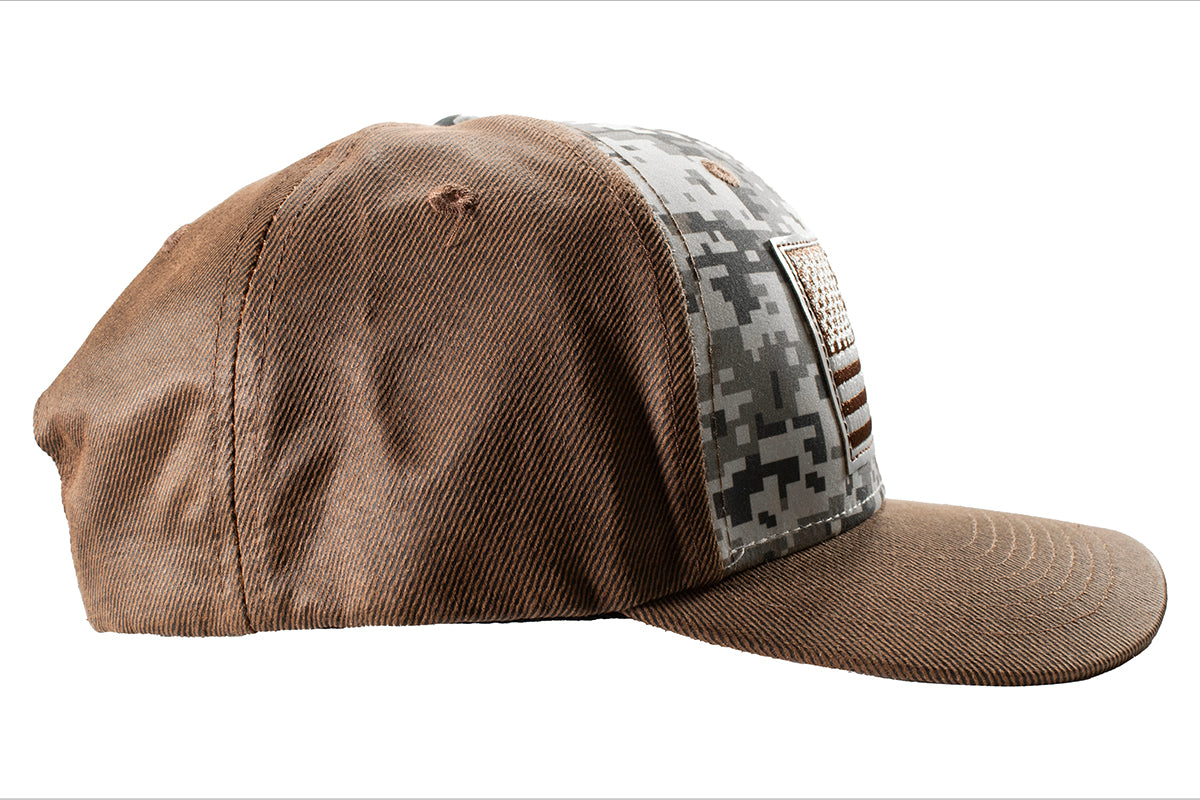 Ariat Mens Flag Patch Fabric Snapback Cap Camo 15094156 - view 3