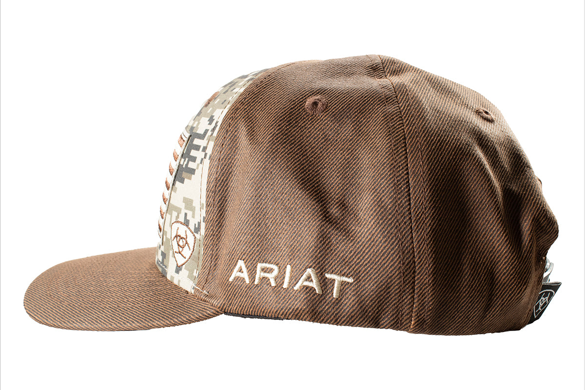 Ariat Mens Flag Patch Fabric Snapback Cap Camo 15094156 - view 4