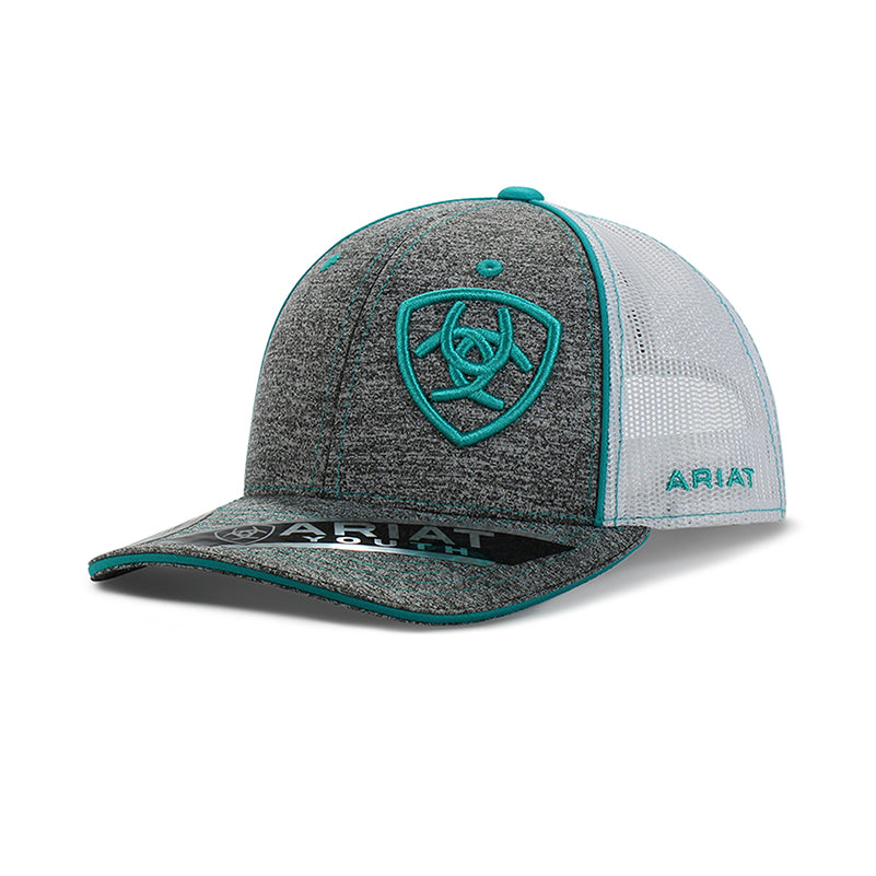 Ariat Kids Shield Mesh Snapback Cap Turquoise 1517833 - view 2