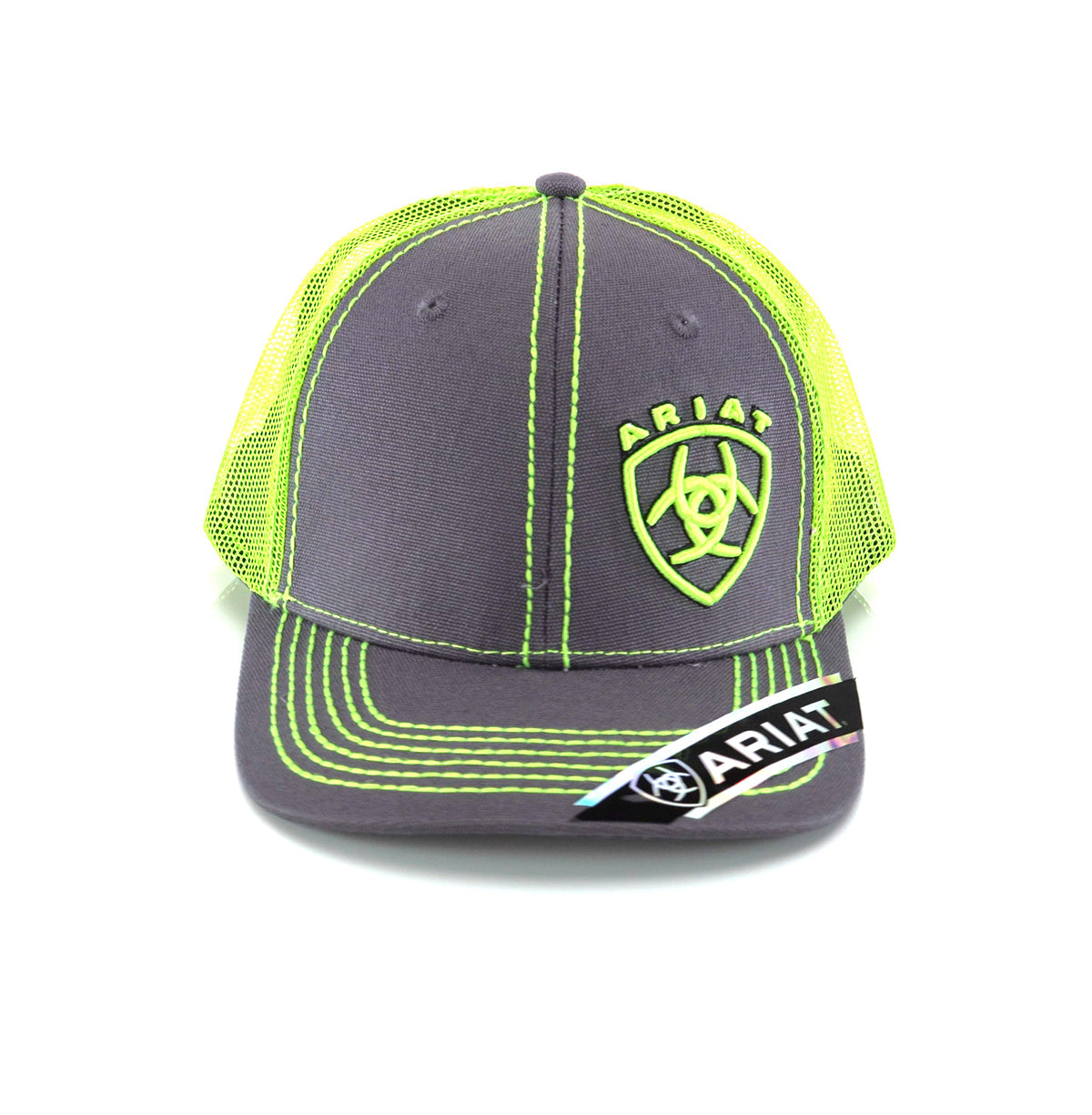 Ariat Mens Shield Mesh Snapback Cap Lime 1595123 - view 5