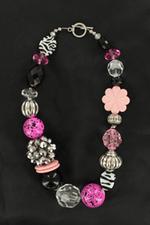 M&F Western Pink/Zebra Mix-Match Necklace
