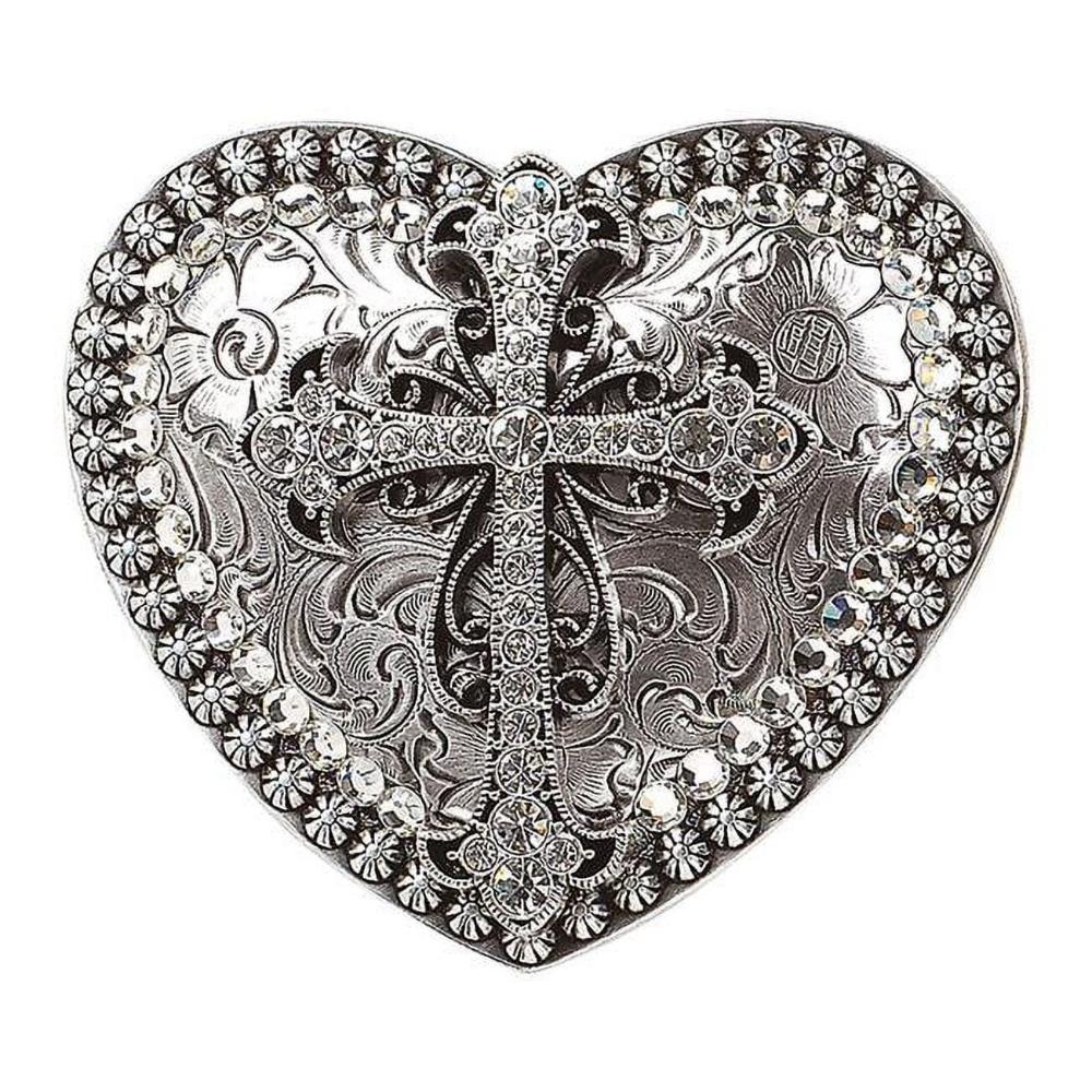 M&F Western Buckle- Heart And Cross
