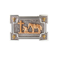 M and F Western Nocona Mens Buckle Rectangle Smooth Edge Praying Cowboy - Mens