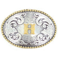 Nocona Oval Initial H Belt Buckle-37072-H
