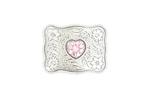 M&F Western Buckle- Youth Pink Jewel Heart