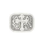 M&F Western Buckle- Double Edge Black Cros