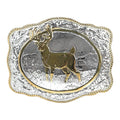M&F Western Buckle White Tail Deer Sil/Gld
