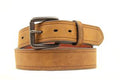 M and F Western Belt-1 1/2 Dist Inset Logo Bro - Mens