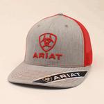 M&F Western Ariat Grey/Red Shield Logo