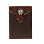 M&F Western Ariat Tri-Fold Brn W/ Concho