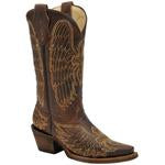 Corral Kids Brown Gold Wing Cross Boots-A1028