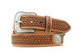 M&F Western Belt- Basketweave Stamped Conc
