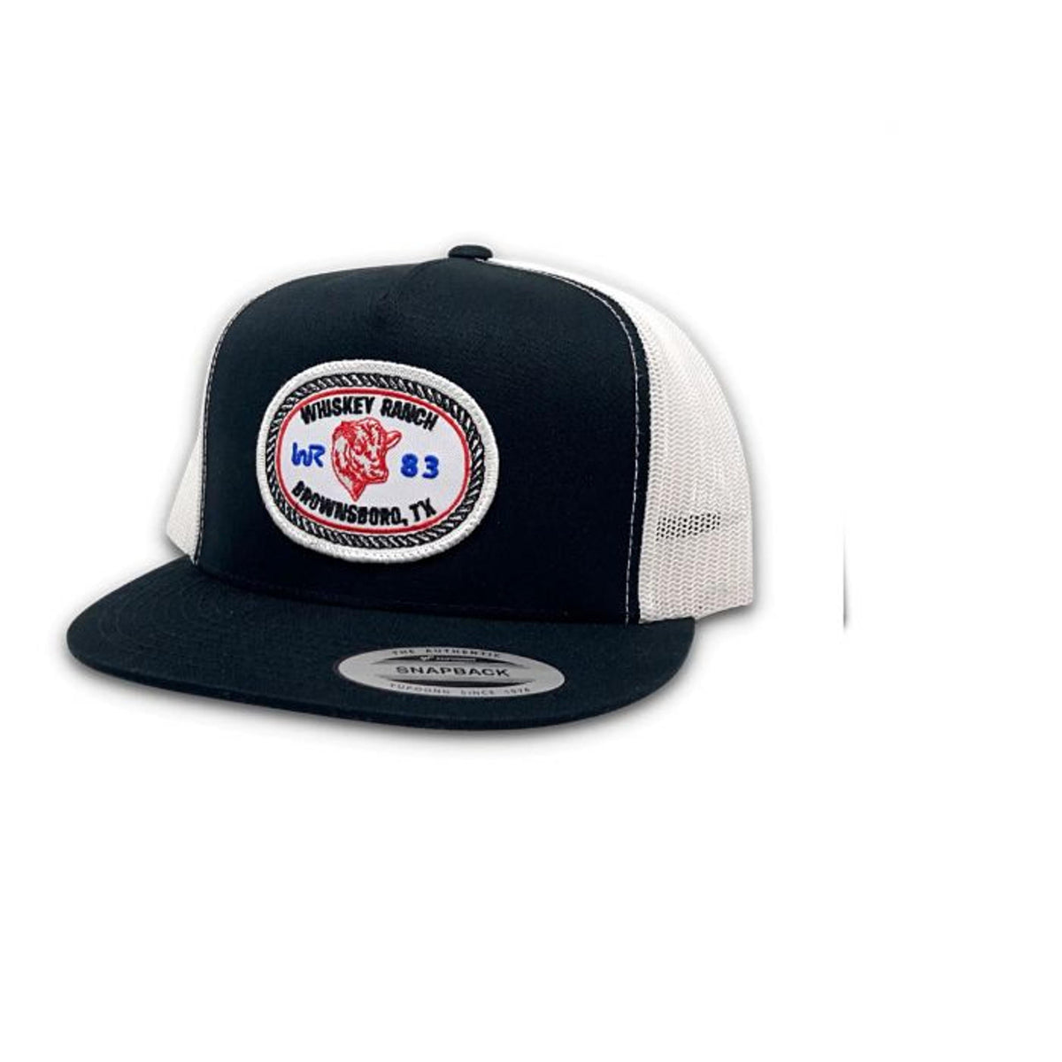 Whiskey Bent 83 Stockyard Black And White Patch Cap-83STKYRD