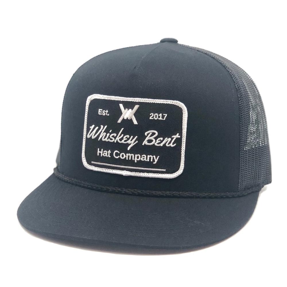 Whiskey Bent Hat Co Blacktop Blk/Blk Patch Barbwir-BLKTOP