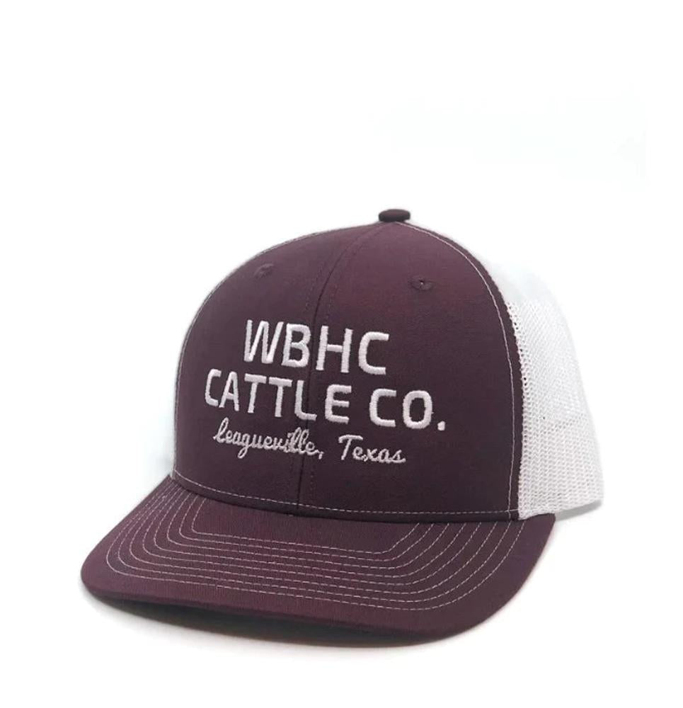 Whiskey Bent Hat Co Cattleman Maroon/Wht Wbhc Patc-WB05