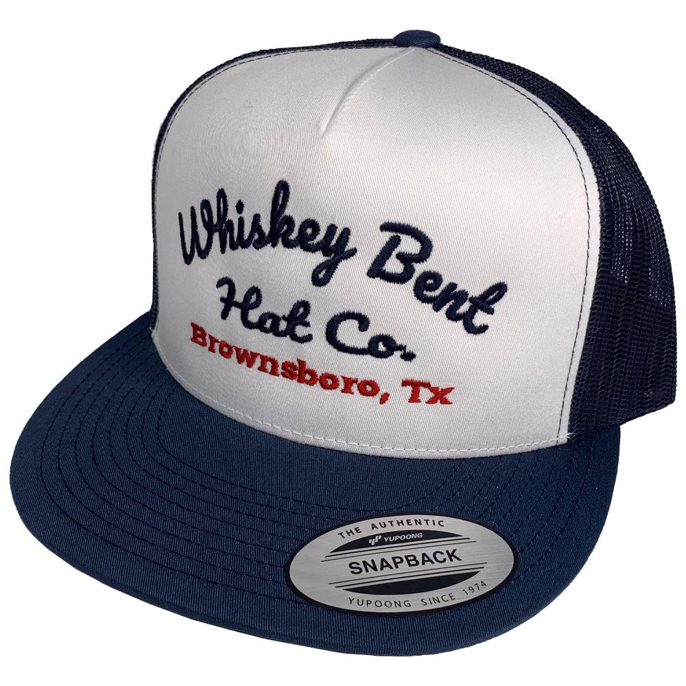 Whiskey Bent Hat Co Conway Navy/White Cap-CNWAY