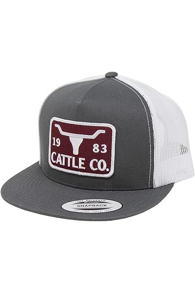 Whiskey Bent Hat Co The Chisholm Grey/Red Patch-WB15