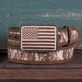 M and F Western Ariat Medium Brown Digital Camo Boys Western Belt - Me
