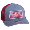 Red Dirt Hat Co Gry/Red Snpbck Red/Wht Patch-RDHC157